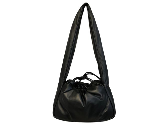 Borsa Small Ryan Puff in pelle morbida nera Alexander Wang Nero - vista 3