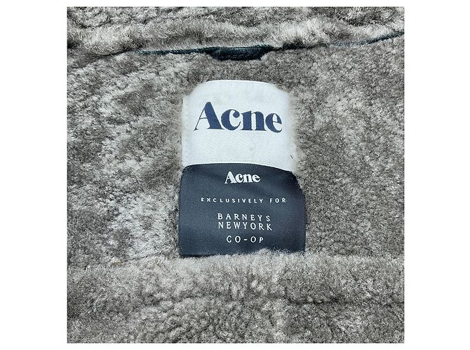 Acne Schwarze Shearling Bikerjacke - Ansicht 4