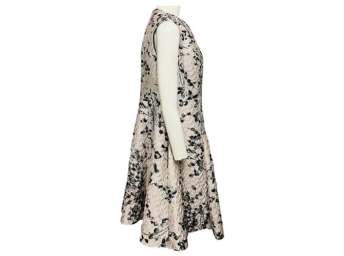 Autre Marque Vestido de cóctel de jacquard Talbot Runhof Blush / Black / Silver Metallic Metálico - vista 2