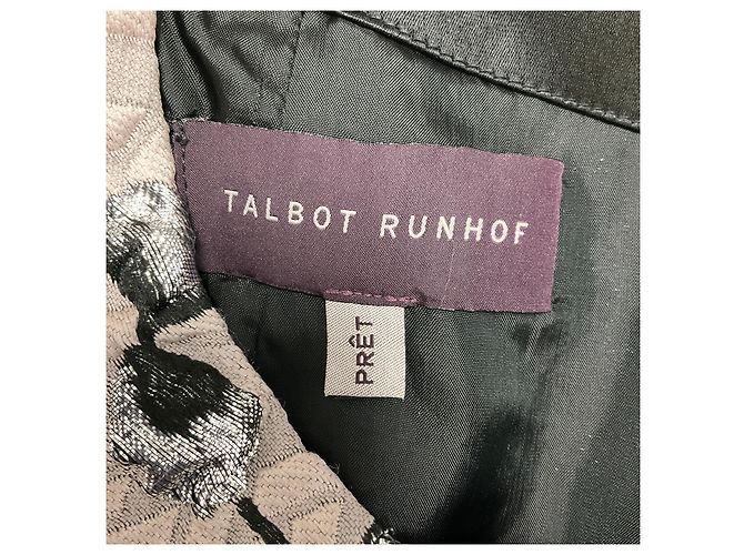 Autre Marque Vestido de cóctel de jacquard Talbot Runhof Blush / Black / Silver Metallic Metálico - vista 4