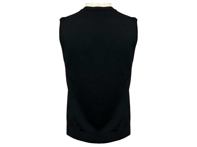 Dolce & Gabbana Set aus schwarzem Wollstrick-Cardigan und Tanktop - Ansicht 6