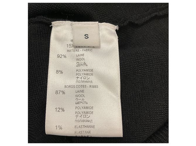 Givenchy V-Ausschnitt Wollstrickpullover langärmlig in Schwarz / Silber mit Perlenverzierung - Ansicht 5