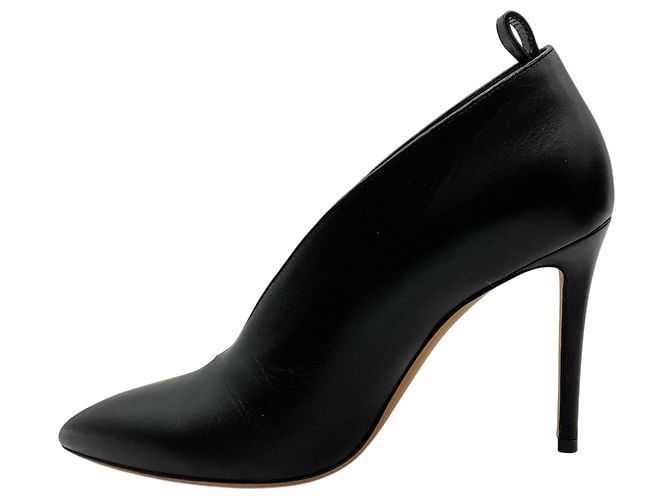 Décolleté Jimmy Choo in pelle nera con scollo a V Nero - vista 3