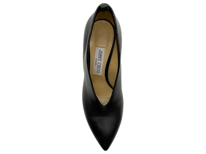 Décolleté Jimmy Choo in pelle nera con scollo a V Nero - vista 4