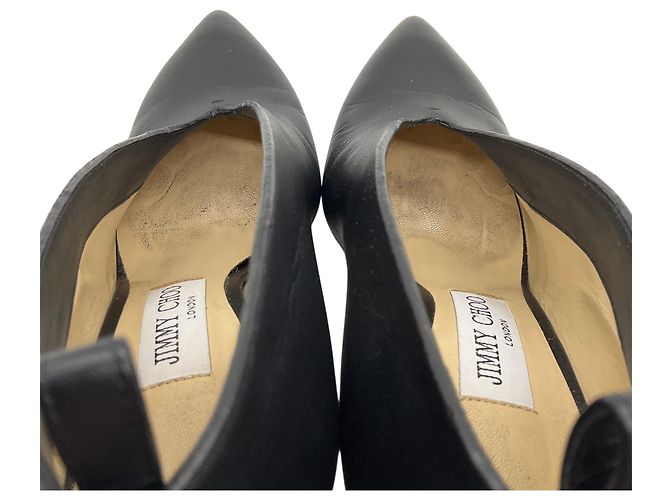 Décolleté Jimmy Choo in pelle nera con scollo a V Nero - vista 5