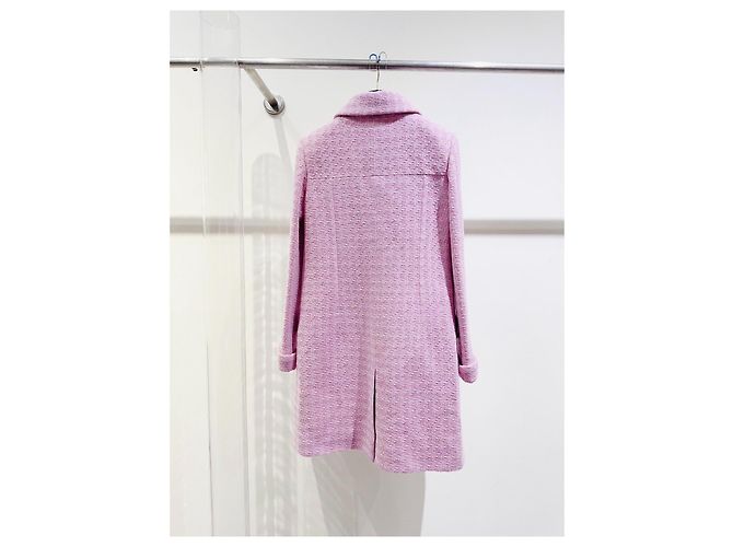 Abrigo Chanel Snow de lana rosa Multicolor - vista 3