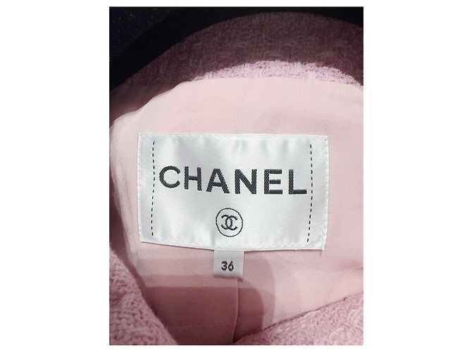 Abrigo Chanel Snow de lana rosa Multicolor - vista 4