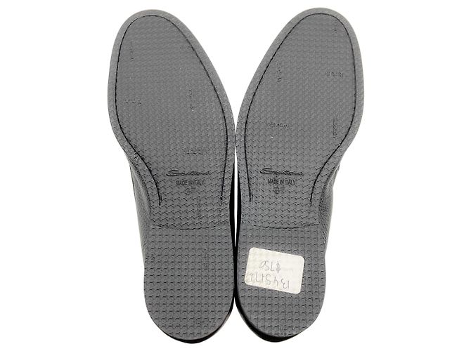 Mocassini Santoni in pelle martellata nera Nero - vista 6