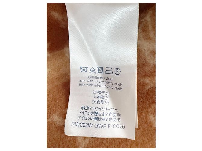 Cappotto Louis Vuitton Monogram in lana color cammello Taglia 44 Multicolore - vista 5