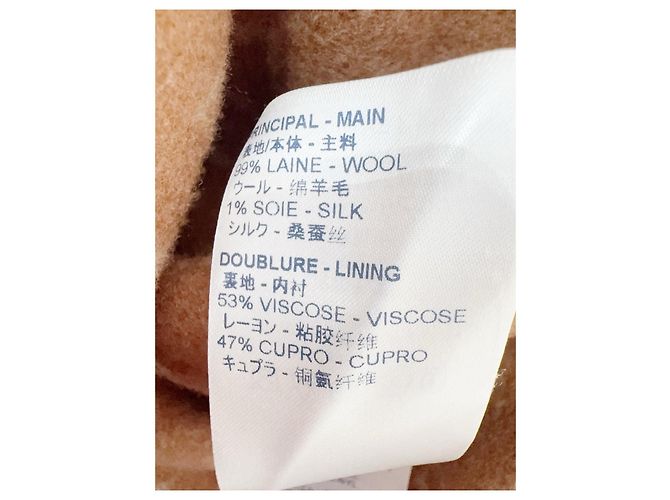 Cappotto Louis Vuitton Monogram in lana color cammello Taglia 44 Multicolore - vista 6