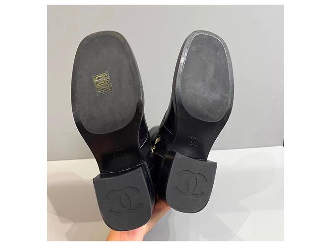 Botas Chanel de cuero negro talla 36 - vista 4