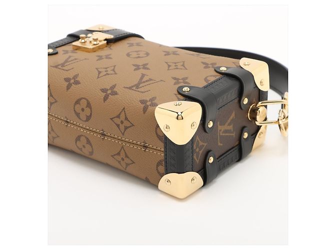 Louis Vuitton Side Trunk PM Canvas Shoulder Bag Monogram Reverse Black - view 3