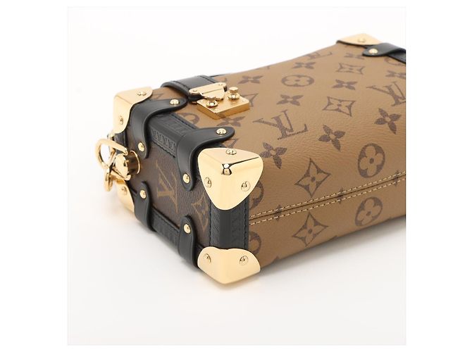 Louis Vuitton Side Trunk PM Canvas Shoulder Bag Monogram Reverse Black - view 4