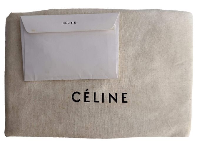 Céline Trapeze Large Lederhandtasche mit Tragegriff Beige - Ansicht 14