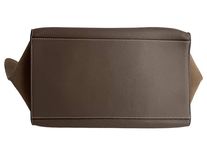 Céline Trapeze Large Lederhandtasche mit Tragegriff Beige - Ansicht 4