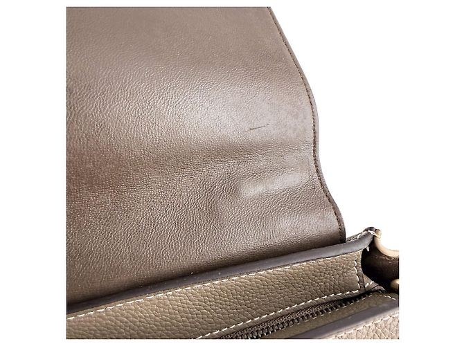 Céline Trapeze Large Lederhandtasche mit Tragegriff Beige - Ansicht 8