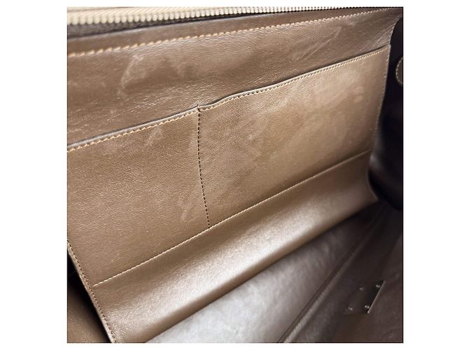 Céline Trapeze Large Lederhandtasche mit Tragegriff Beige - Ansicht 9