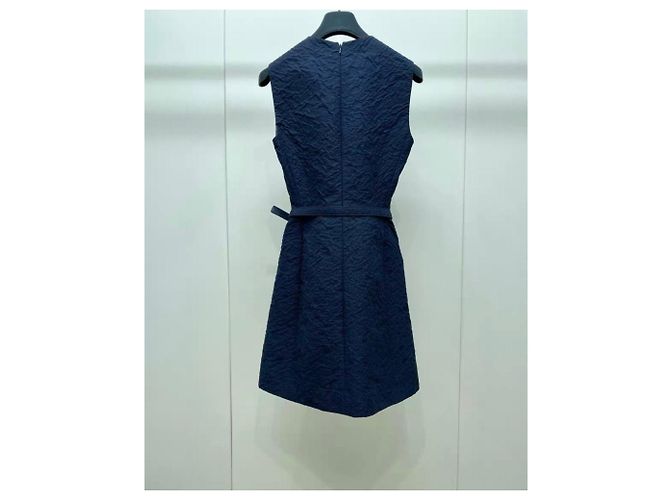 Autre Marque Vestido Dior azul marino de algodón - vista 2