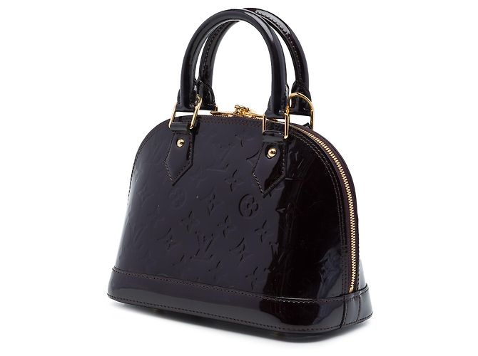 Borsa Satchel Louis Vuitton Monogram Vernis Alma BB Viola Porpora - vista 2