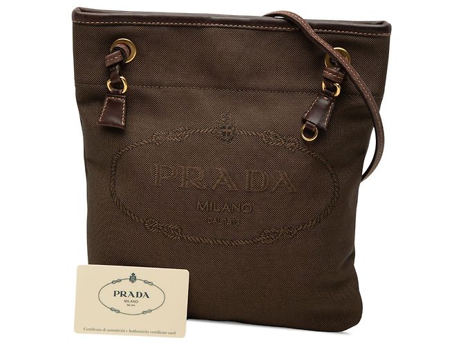 Prada Canvas Canapa Logo Crossbody braun - Ansicht 7