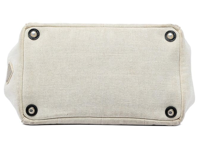Borsa Tote Prada in tela Canapa Mistolino marrone - vista 3