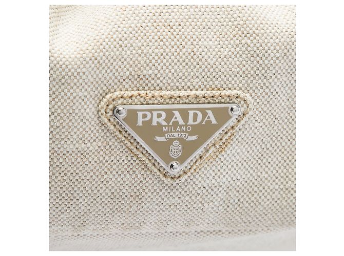 Borsa Tote Prada in tela Canapa Mistolino marrone - vista 5