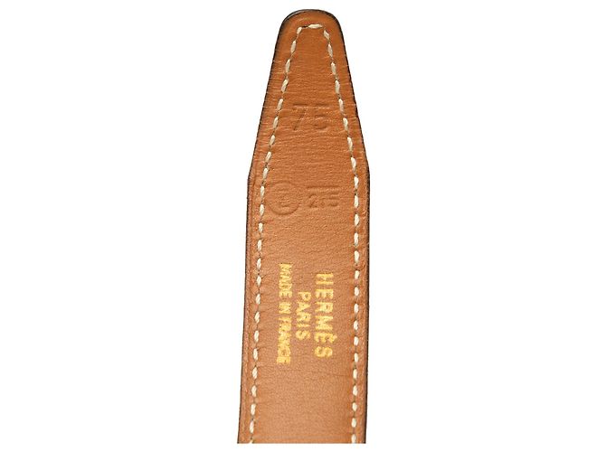 Cintura reversibile Constance H Hermès in pelle Box Calf e Courchevel nera Nero - vista 5
