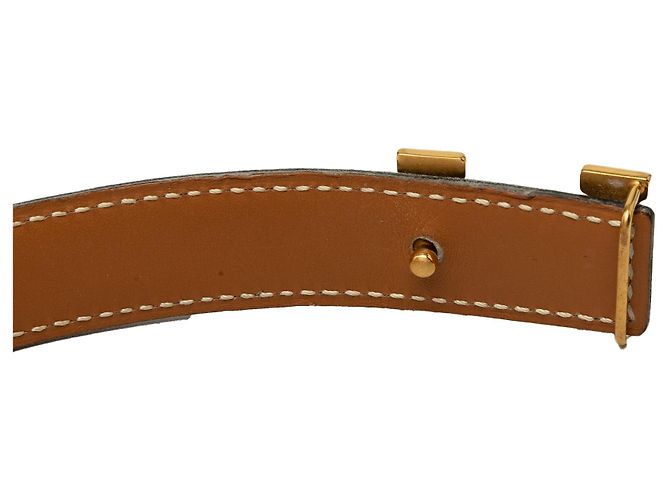 Cintura reversibile Constance H Hermès in pelle Box Calf e Courchevel nera Nero - vista 7