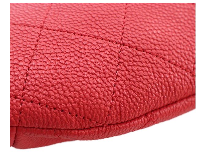 Borsa da vita Chanel Quilted Caviar Zip and Carry rossa Rosso - vista 11