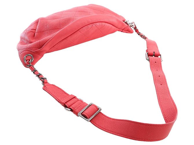 Borsa da vita Chanel Quilted Caviar Zip and Carry rossa Rosso - vista 14