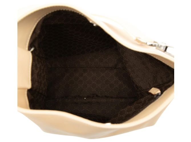 Borsa a tracolla Gucci in pelle di vitello beige - vista 4