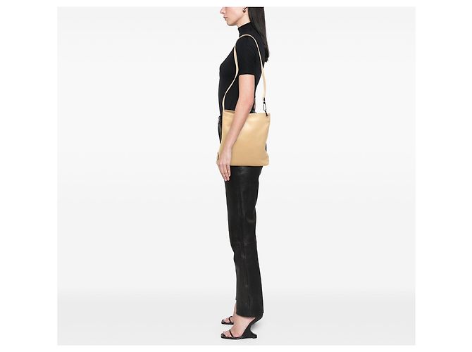 Borsa a tracolla Gucci in pelle di vitello beige - vista 6