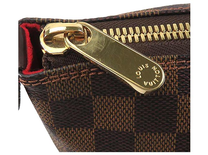 Borsa Tote Louis Vuitton Damier Ebene Saleya GM marrone - vista 12