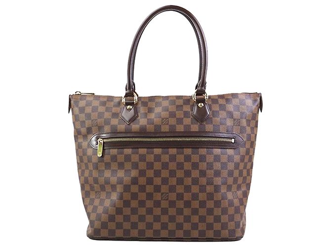 Borsa Tote Louis Vuitton Damier Ebene Saleya GM marrone - vista 2