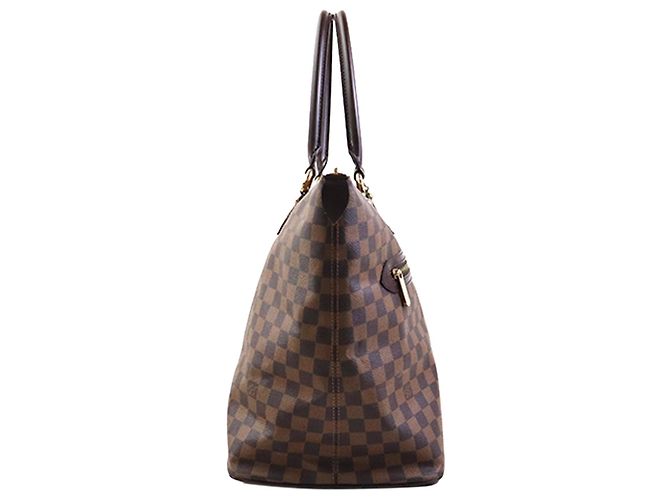 Borsa Tote Louis Vuitton Damier Ebene Saleya GM marrone - vista 3
