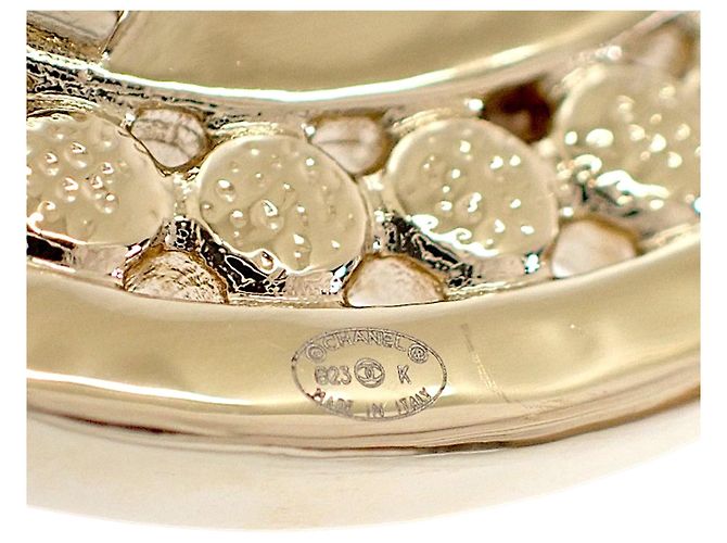 Spilla Chanel CC placcata oro con strass D'oro - vista 7