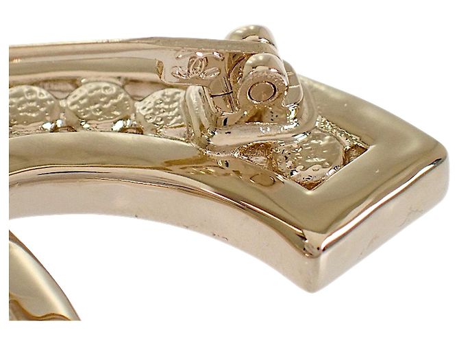 Spilla Chanel CC placcata oro con strass D'oro - vista 9