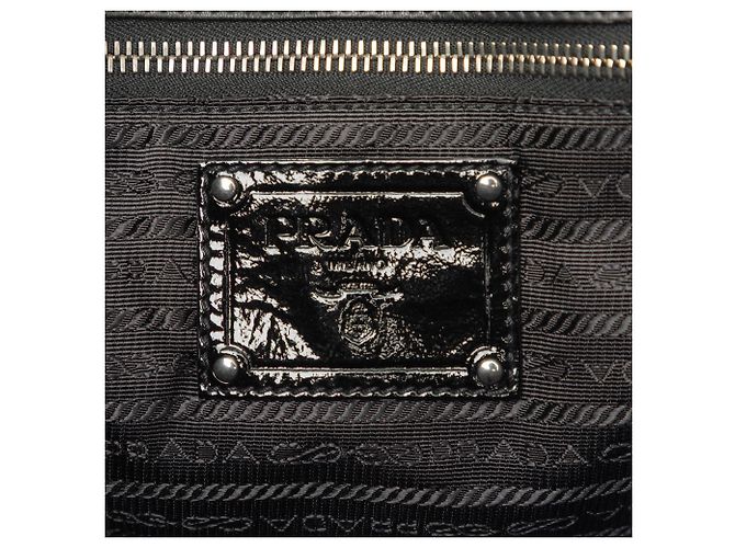 Tote Sac cabas convertible Prada Impuntu Vernice noir - vue 5
