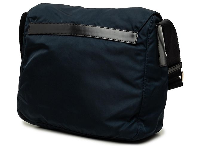 Bolsa Messenger Prada Tessuto azul com fivela e zíper - vista 2