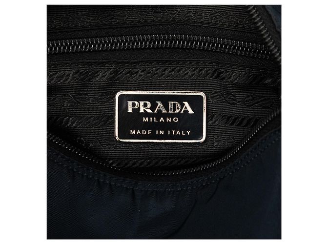 Bolsa Messenger Prada Tessuto azul com fivela e zíper - vista 5