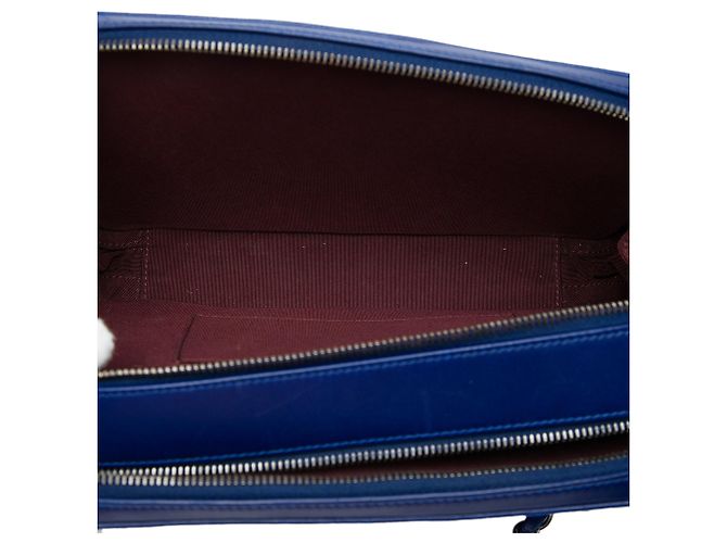 Borsa Camera Chanel Coco Boy Large in Pelle di Agnello Matelassé Blu - vista 4