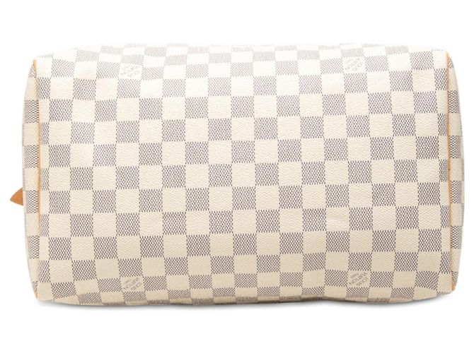 Borsa Boston Louis Vuitton Speedy 30 Damier Azur Bianca Bianco - vista 3