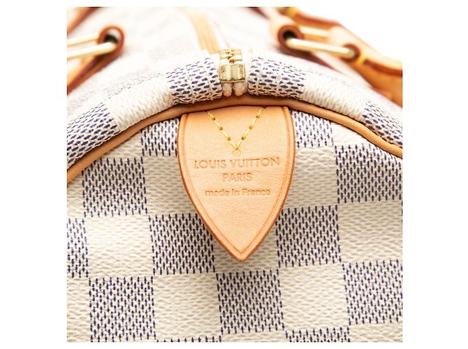 Borsa Boston Louis Vuitton Speedy 30 Damier Azur Bianca Bianco - vista 5