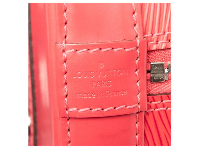Borsa Satchel Louis Vuitton Epi Alma BB Rossa Rosso - vista 5