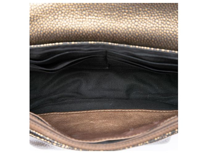 Borsa crossbody Chanel CC Metallic Caviar Half Moon Wallet on Chain dorata D'oro - vista 4