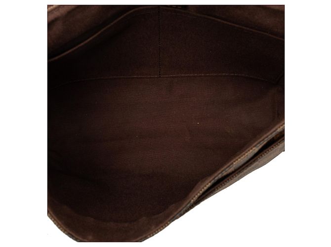 Borsa a tracolla Louis Vuitton District PM Damier Ebene Marrone - vista 4