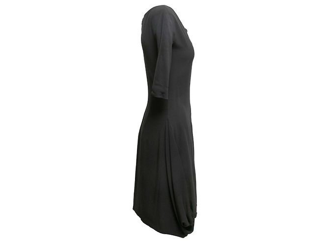 Vestido asimétrico con dobladillo drapeado Alexander McQueen negro Talla IT 40 - vista 3
