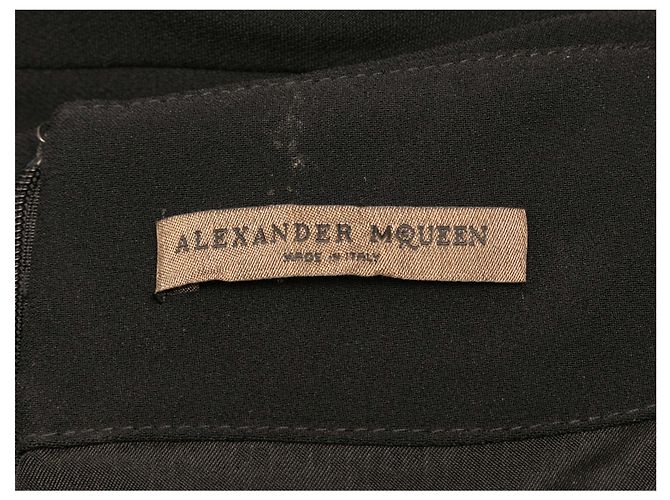 Vestido asimétrico con dobladillo drapeado Alexander McQueen negro Talla IT 40 - vista 4