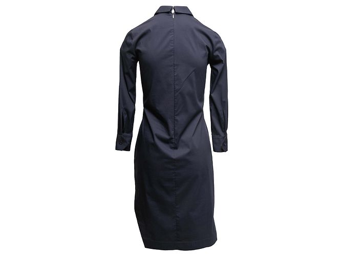 Céline Navy Celine Long Sleeve Collared Dress Size US S Navy blue - view 3