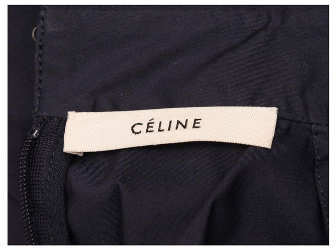 Céline Navy Celine Long Sleeve Collared Dress Size US S Navy blue - view 4